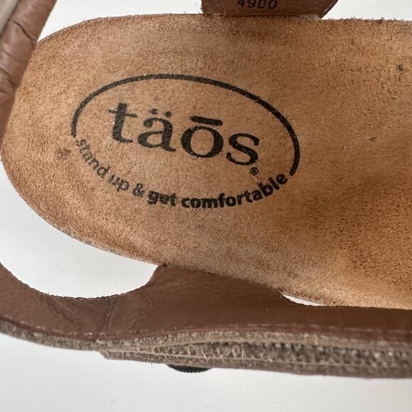 Taos Trulie Sandal US 8-8.5 | EU 39 Stone Woven Leather Strappy Adjustable New - Picture 3 of 15